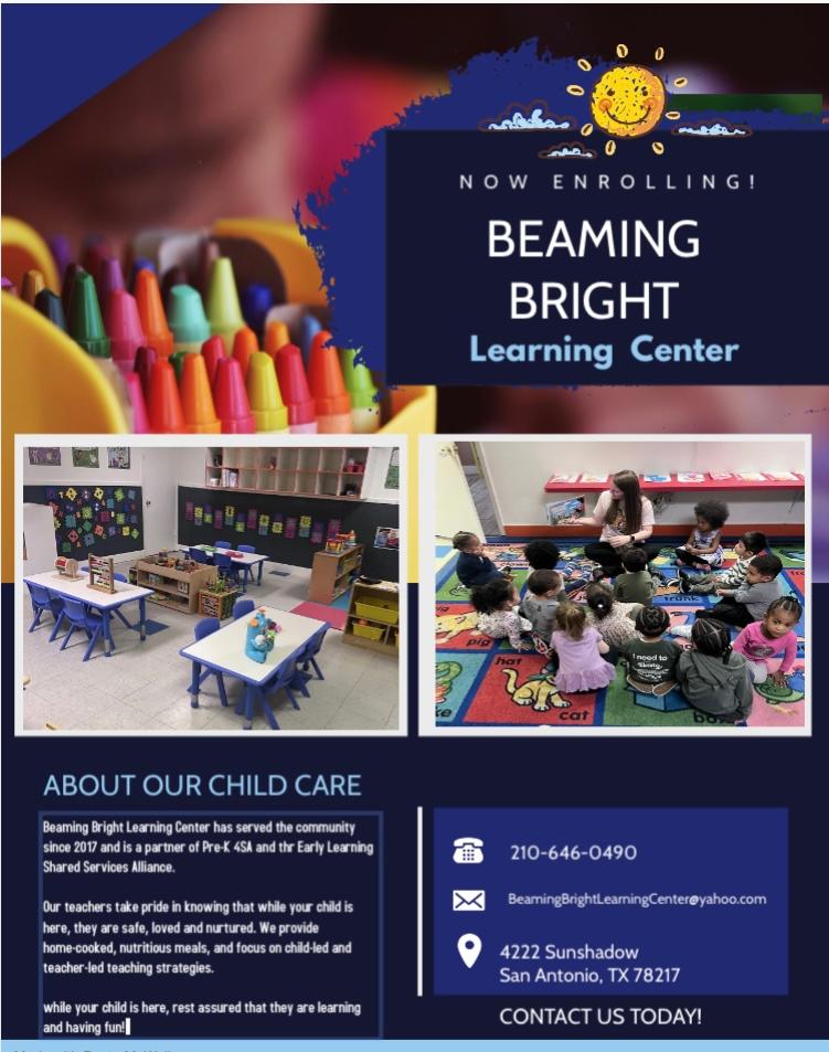 Beaming Bright Learning Center facility